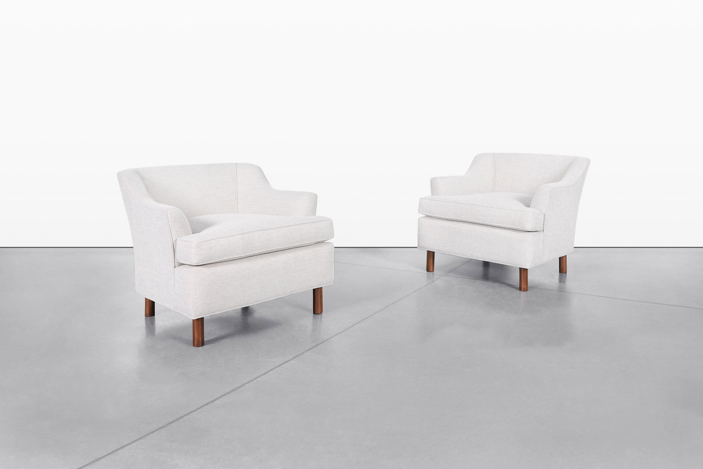 Mid-Century Modern Walnut Lounge Chairs