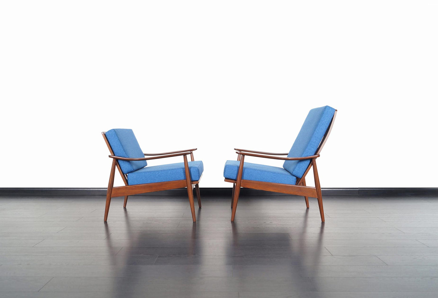 Mid-Century Modern Walnut Lounge Chairs