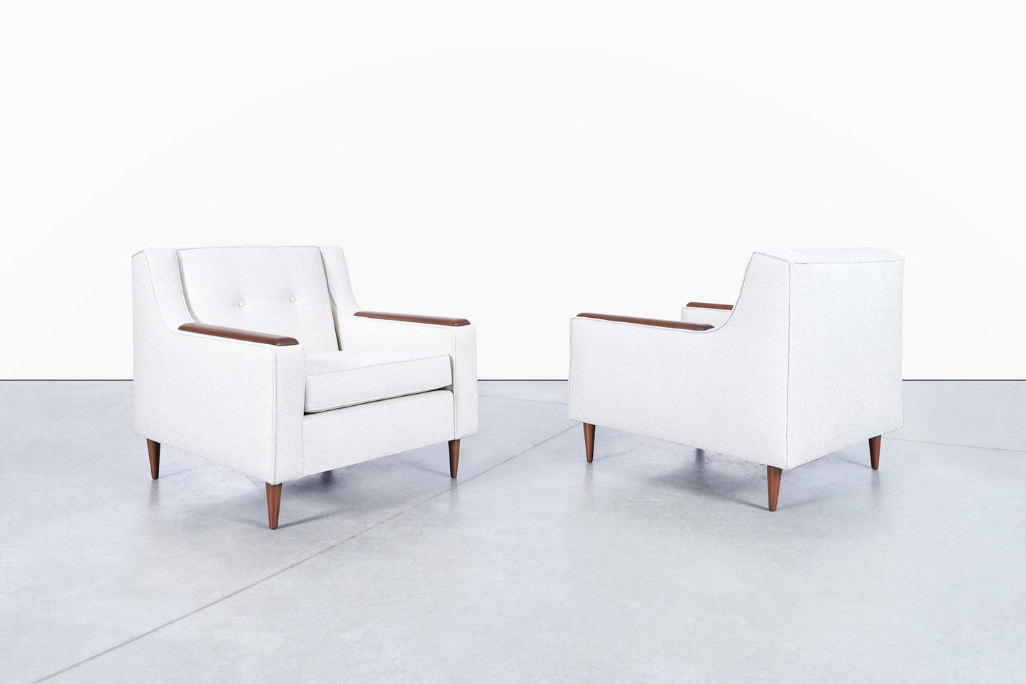 Mid-Century Modern Walnut Lounge Chairs