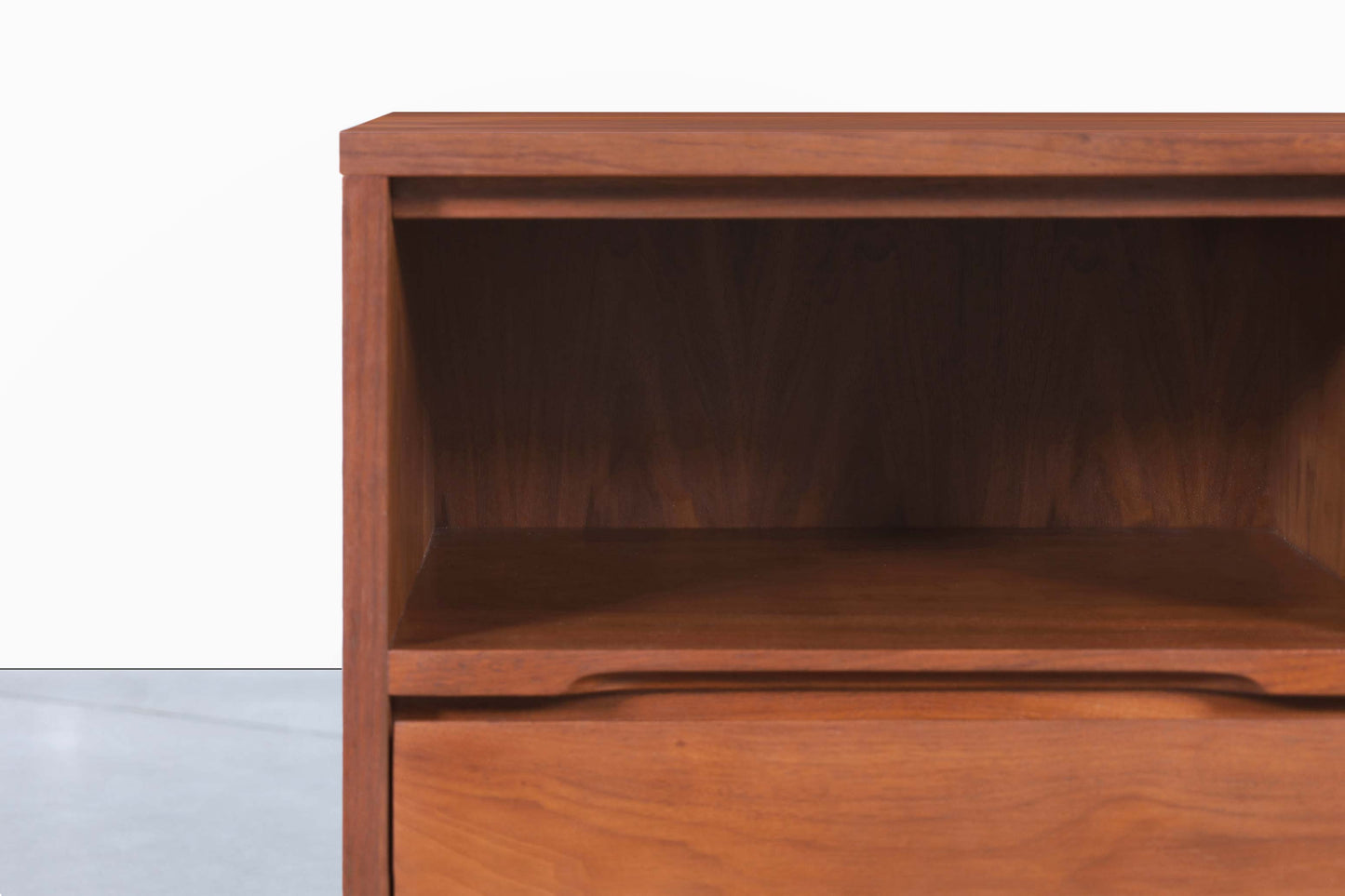 Mid-Century Modern Walnut Nightstands by Stanley
