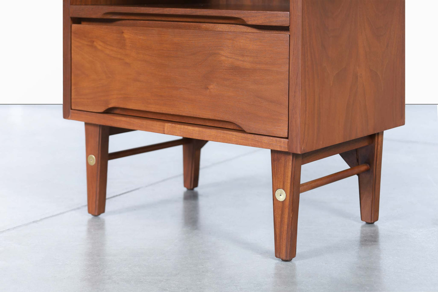 Mid-Century Modern Walnut Nightstands by Stanley