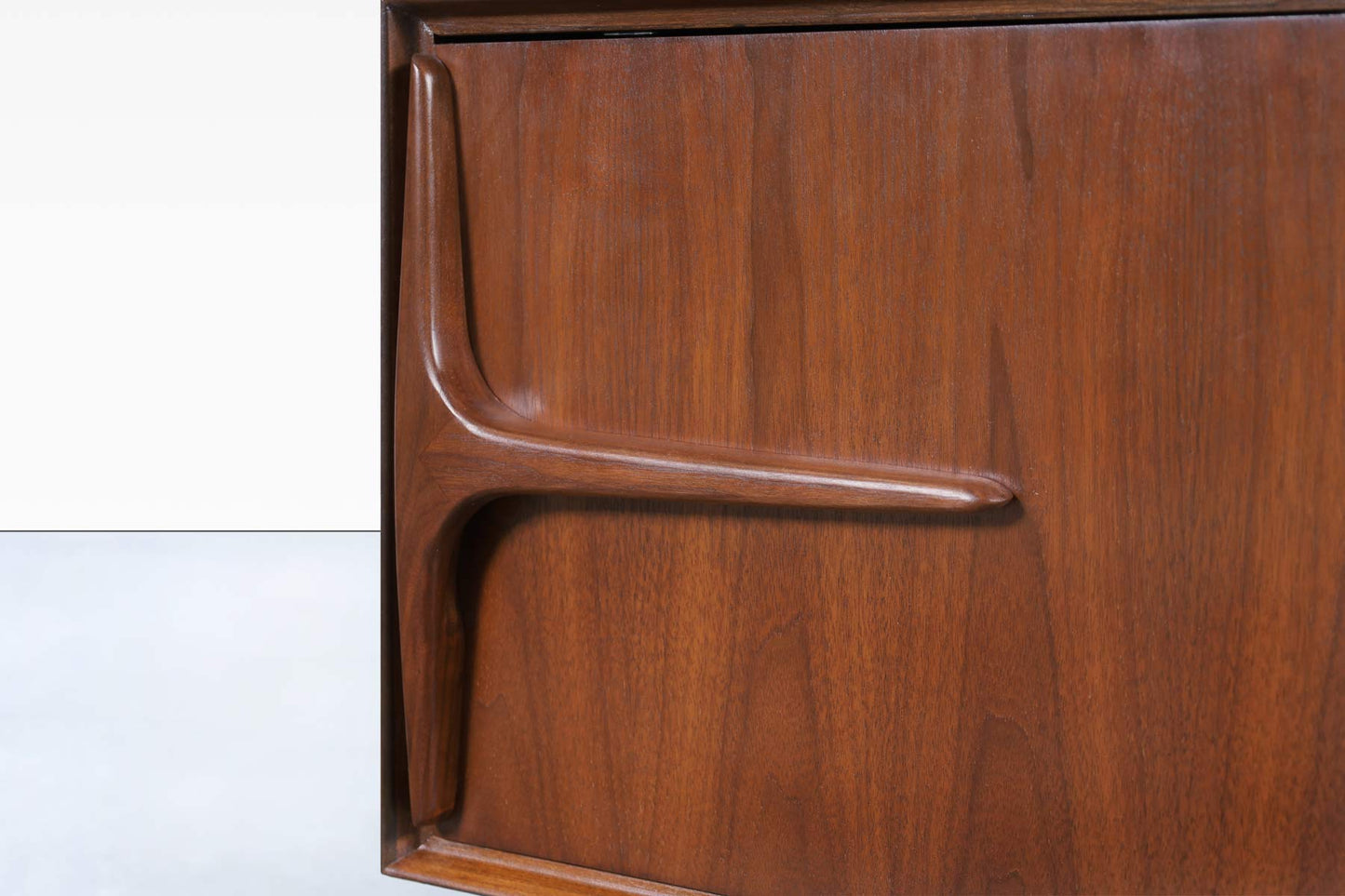 Mid-Century Modern Walnut Sculptural Nightstands