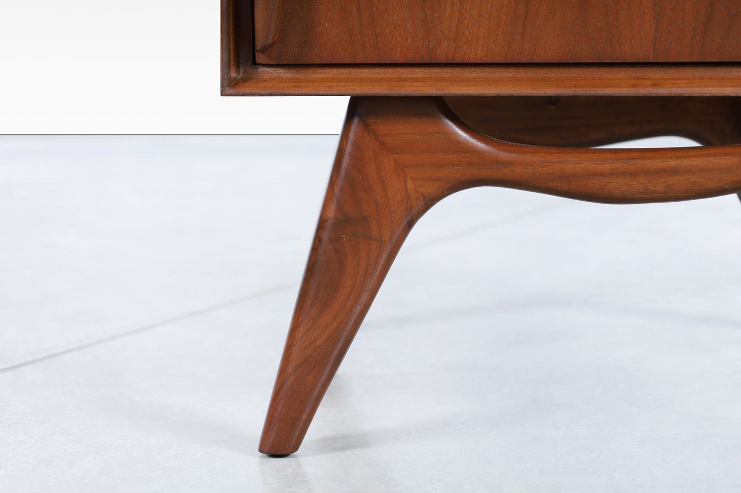 Mid-Century Modern Walnut Sculptural Nightstands