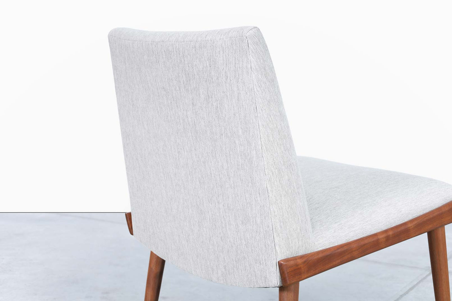 Mid-Century Modern Walnut Slipper Chairs by Kroehler