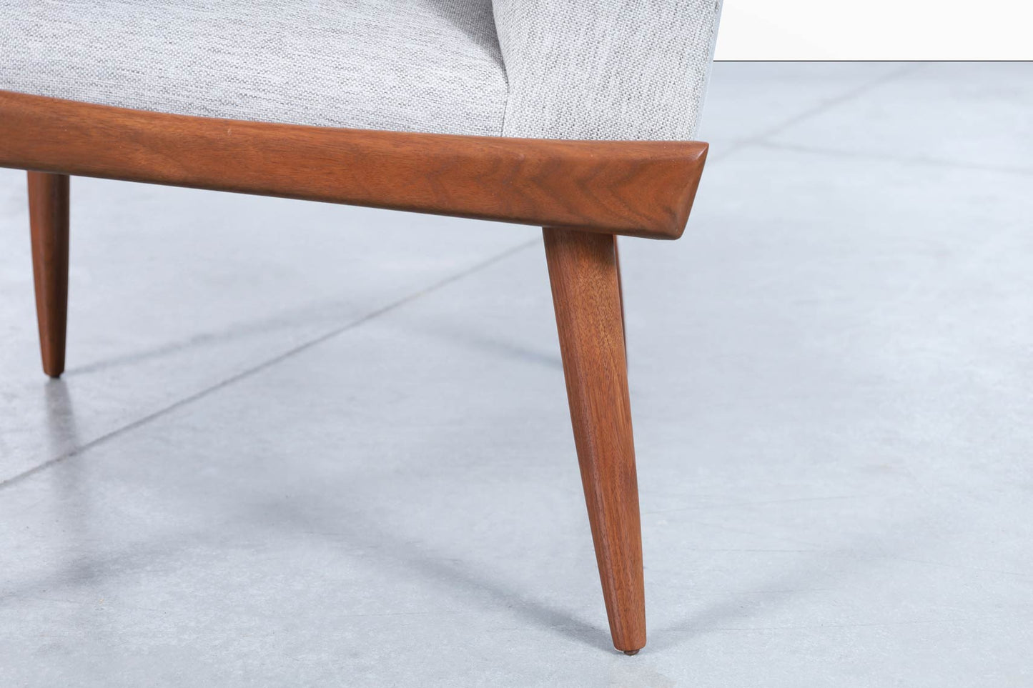 Mid-Century Modern Walnut Slipper Chairs by Kroehler