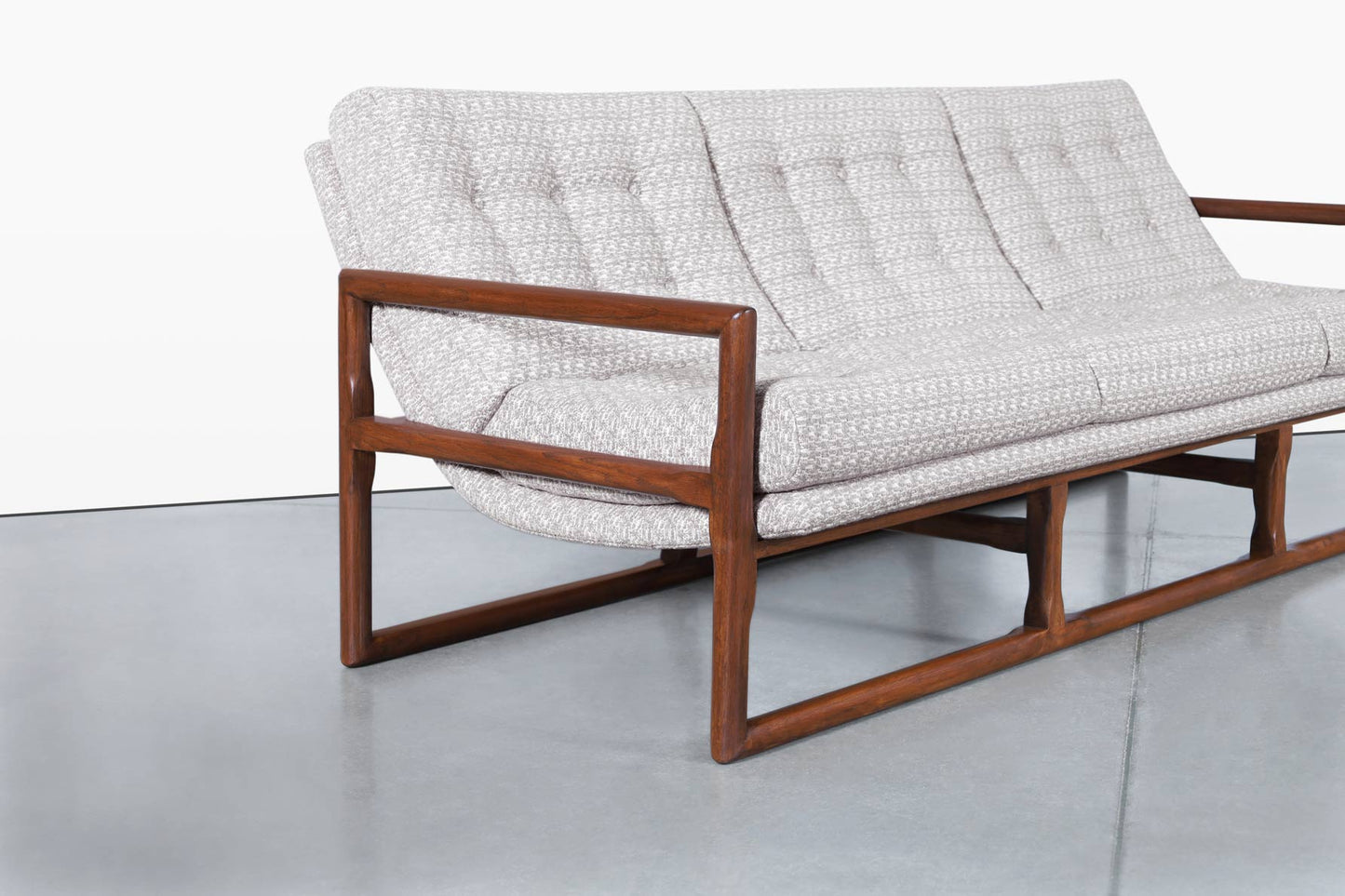 Mid-Century Modern Walnut Sofa Attributed to Milo Baughman