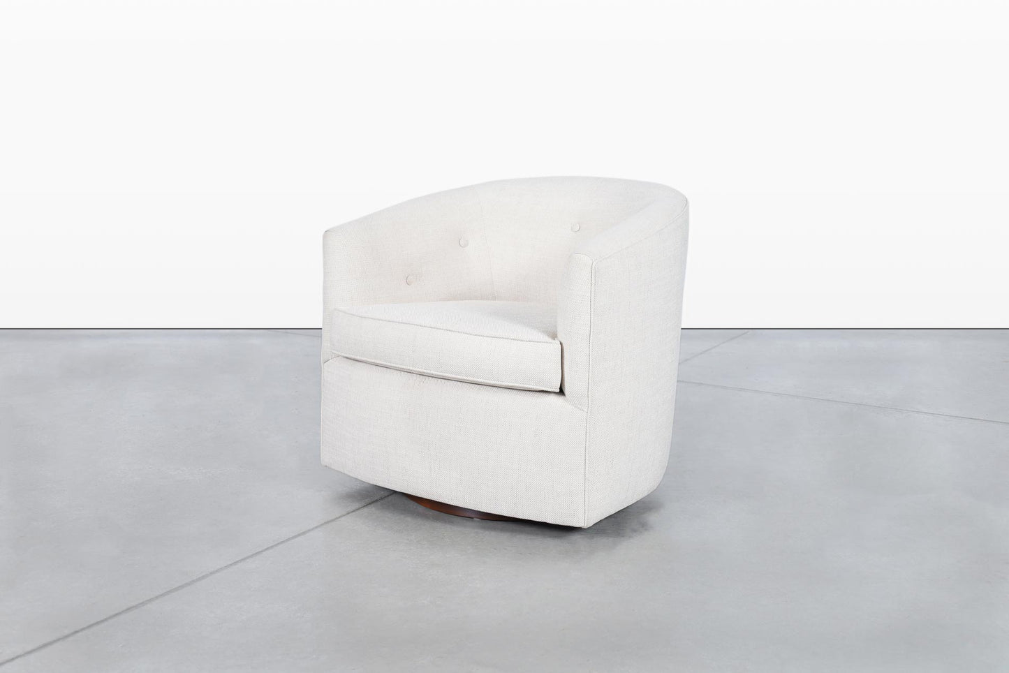 Mid-Century Modern Walnut Swivel Lounge Chairs