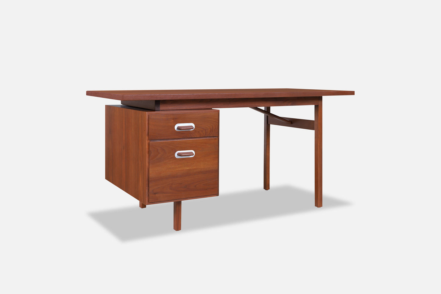 Mid-Century Modern Walnut Writing Desk by Jens Risom