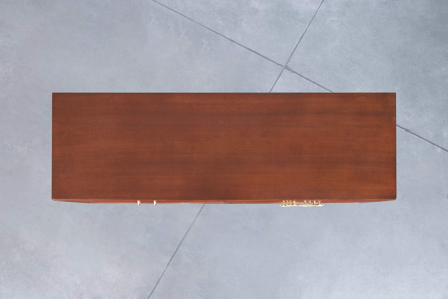 Mid-Century Modern Walnut and Brass Credenza by R-Way