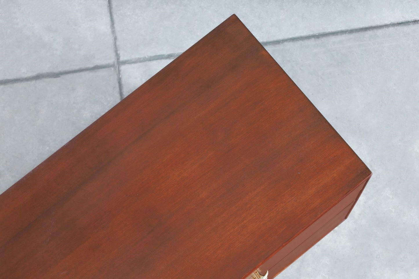 Mid-Century Modern Walnut and Brass Credenza by R-Way