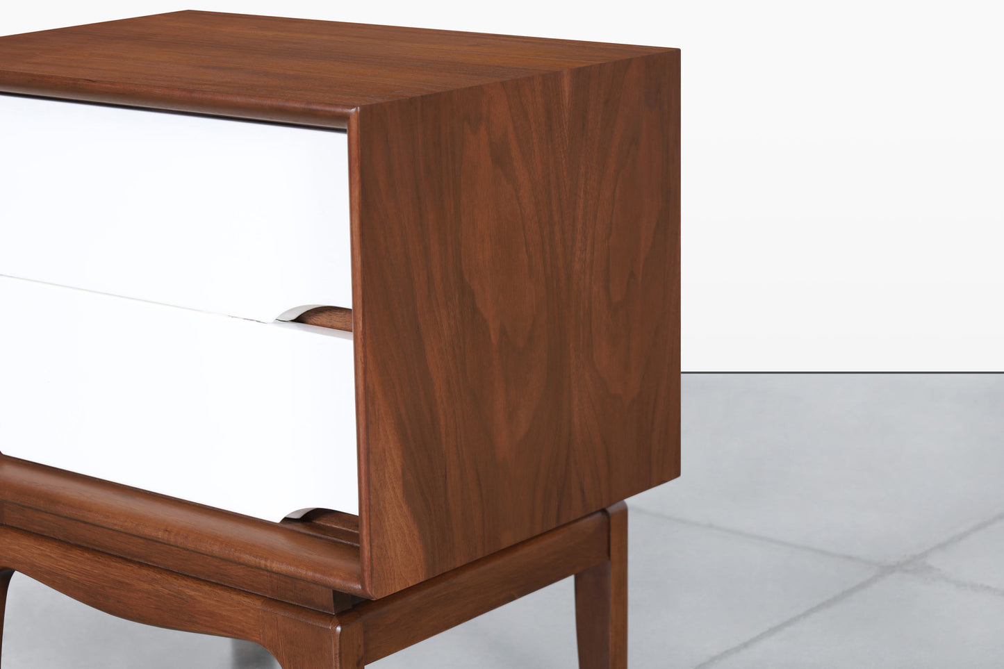 Mid-Century Modern Walnut and Lacquer Nightstands by Kent Coffey
