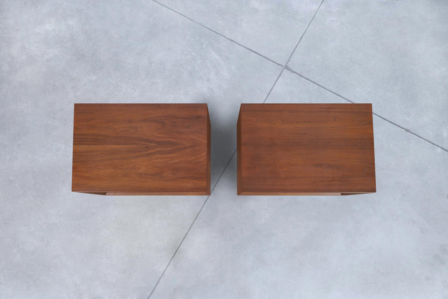 Mid-Century Modern Walnut and Lacquer Nightstands by Kent Coffey