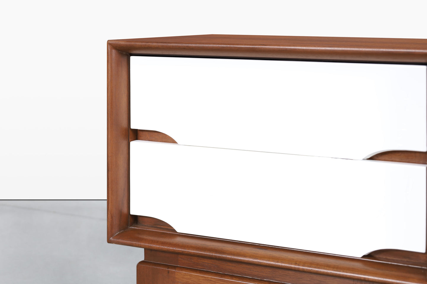 Mid-Century Modern Walnut and Lacquer Nightstands by Kent Coffey