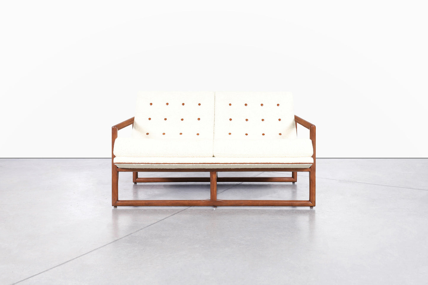 Mid-Century Modern "Cube" Loveseat Attributed to Milo Baughman