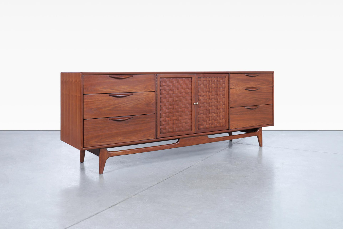 Mid-Century Modern "Perception" Walnut Dresser by Warren Church for Lane
