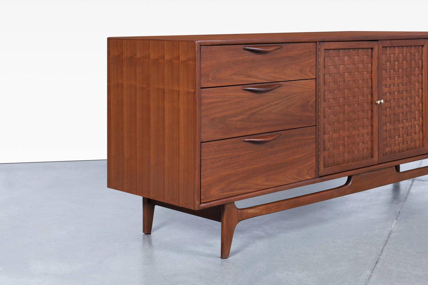 Mid-Century Modern "Perception" Walnut Dresser by Warren Church for Lane