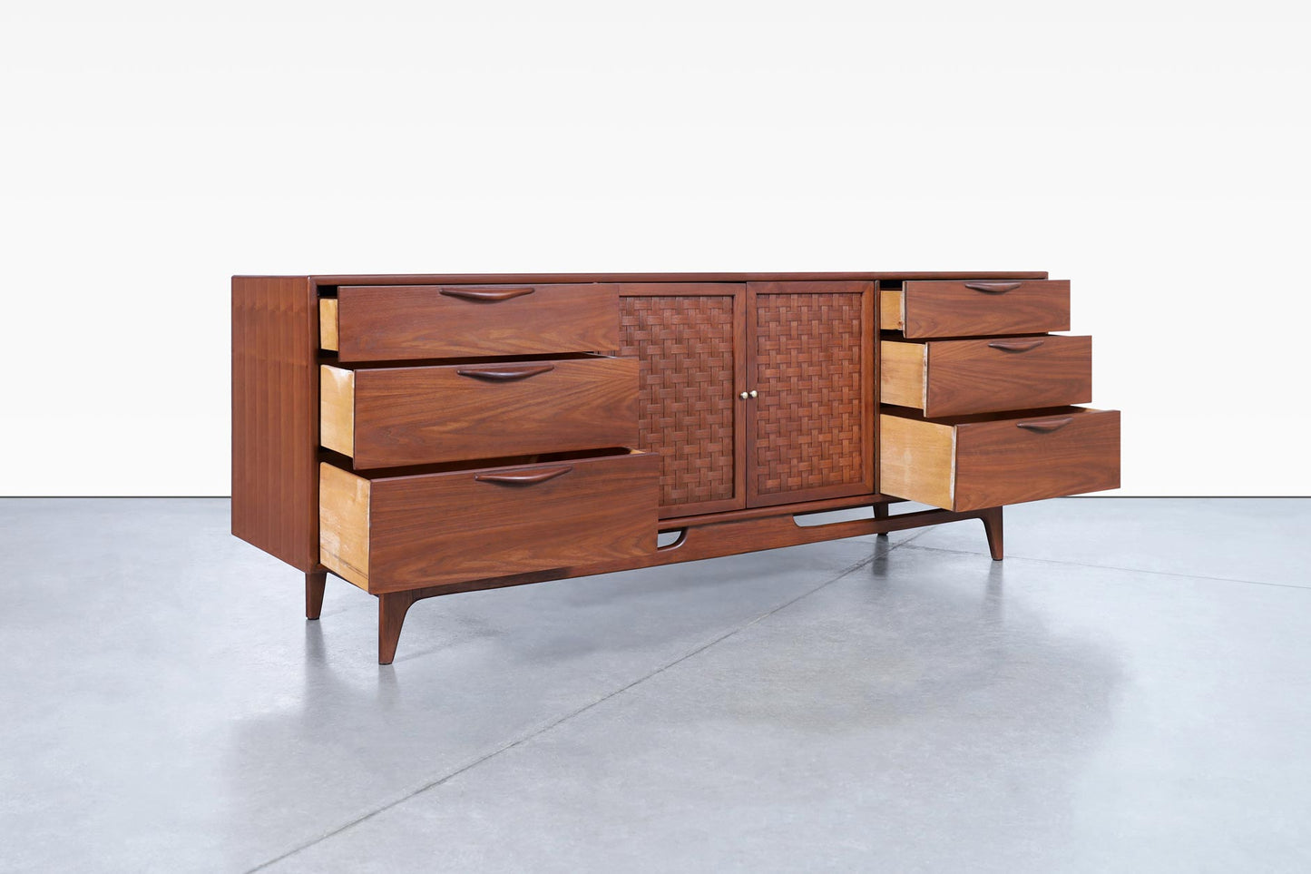 Mid-Century Modern "Perception" Walnut Dresser by Warren Church for Lane