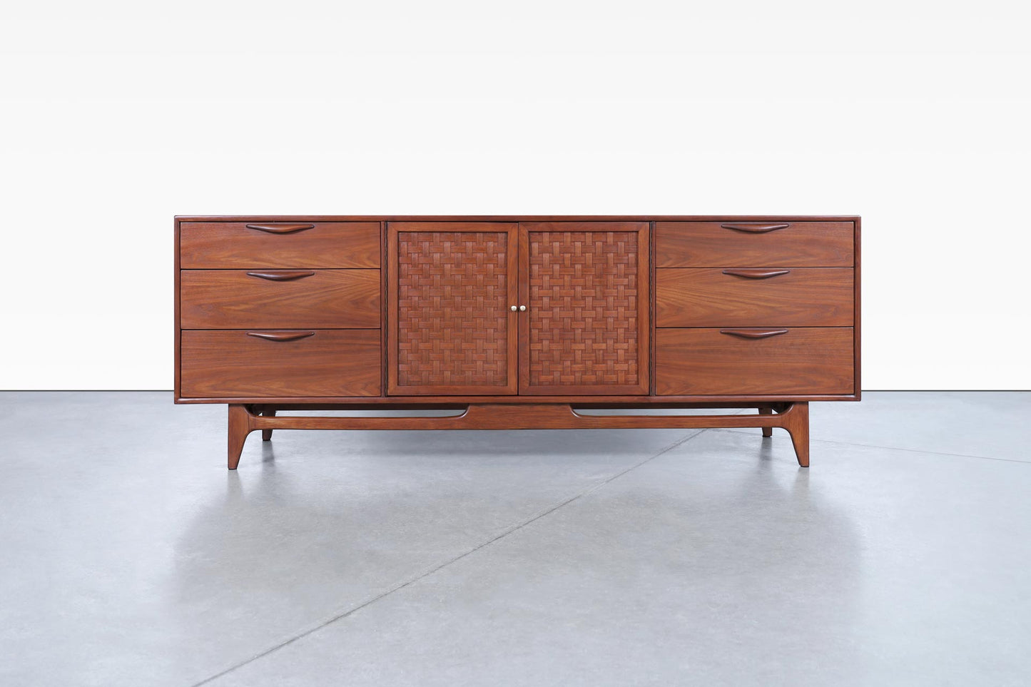 Mid-Century Modern "Perception" Walnut Dresser by Warren Church for Lane