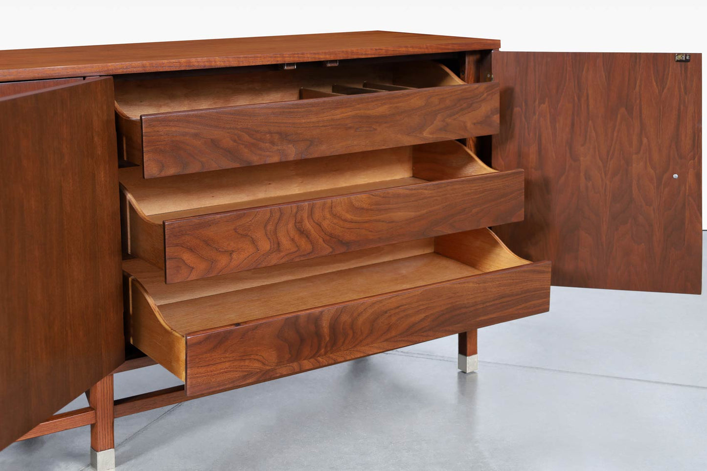 Mid-Century Rosewood and Walnut Credenza by Stanley
