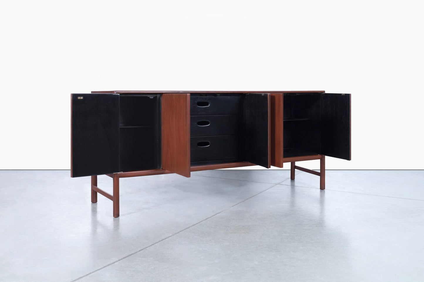 Mid-Century Walnut Credenza by Raymond Sobota for Mount Airy