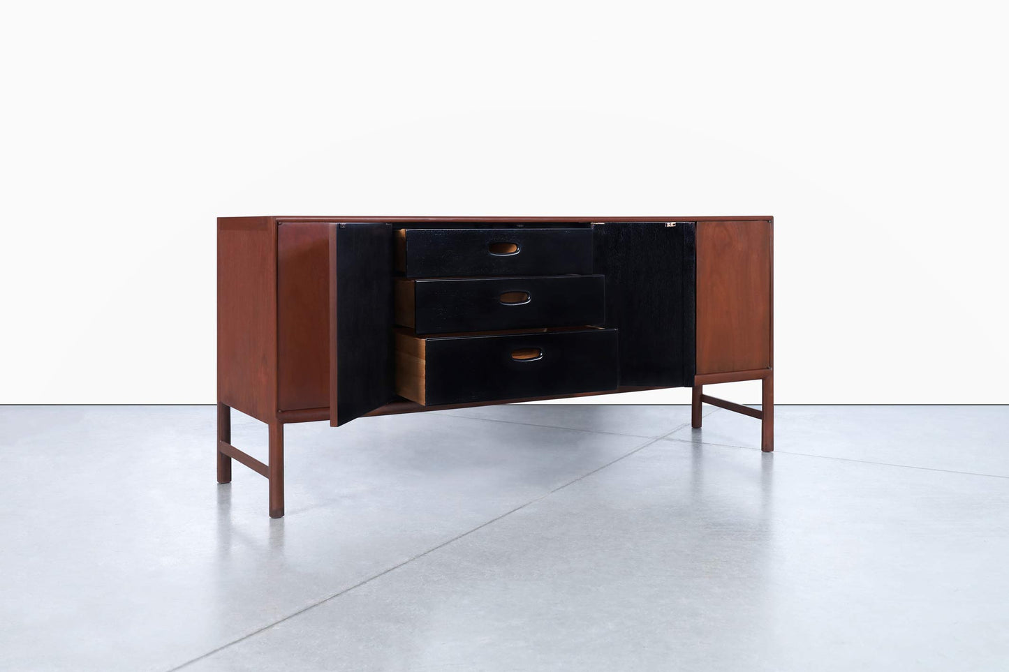 Mid-Century Walnut Credenza by Raymond Sobota for Mount Airy