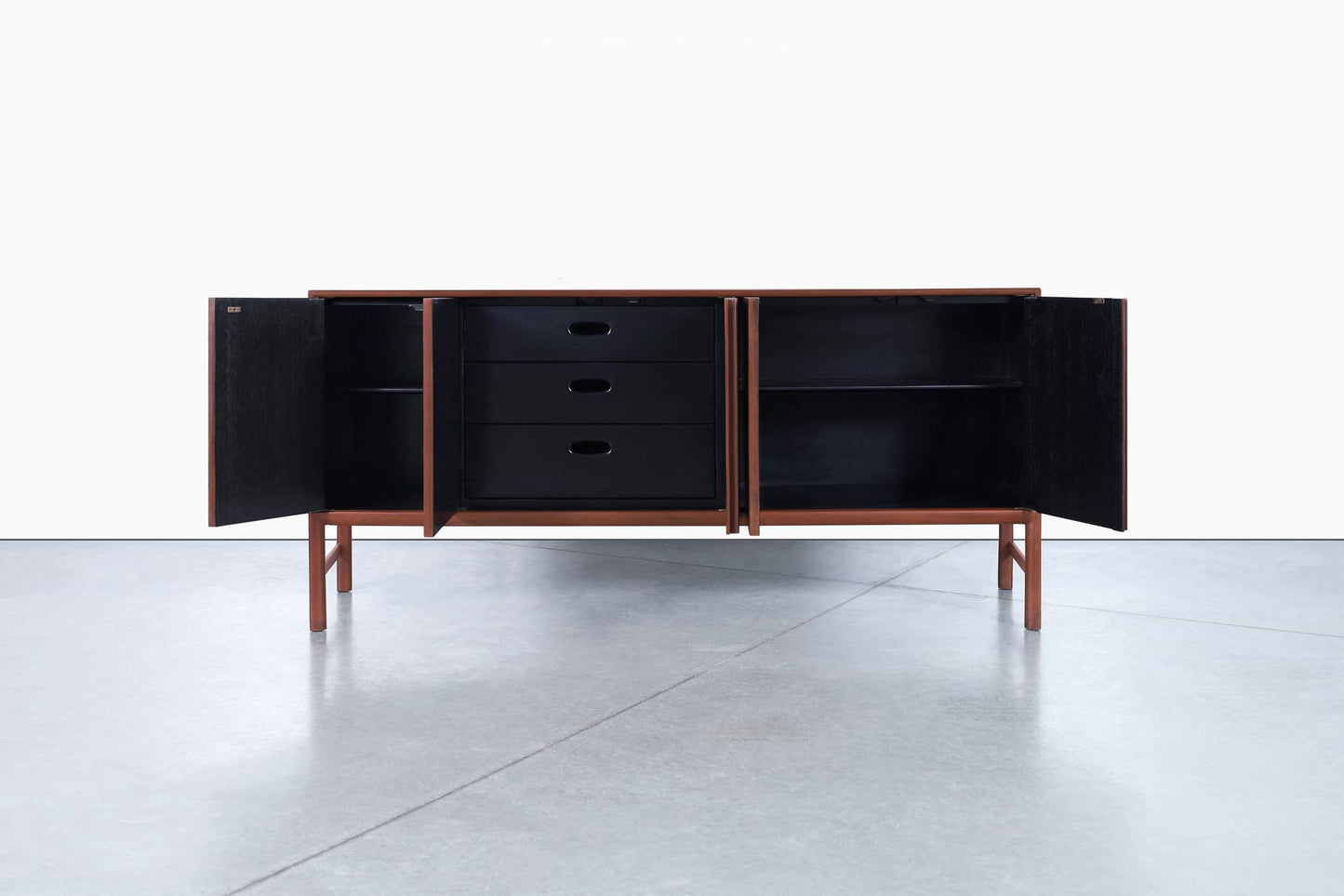 Mid-Century Walnut Credenza by Raymond Sobota for Mount Airy