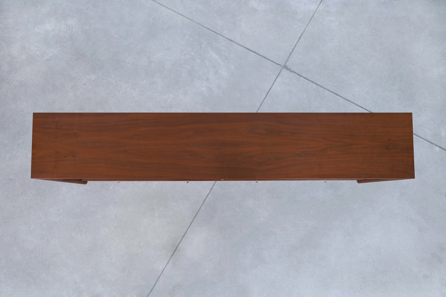 Mid-Century Walnut Credenza or Bookcase with Glass Doors by Merton Gershun