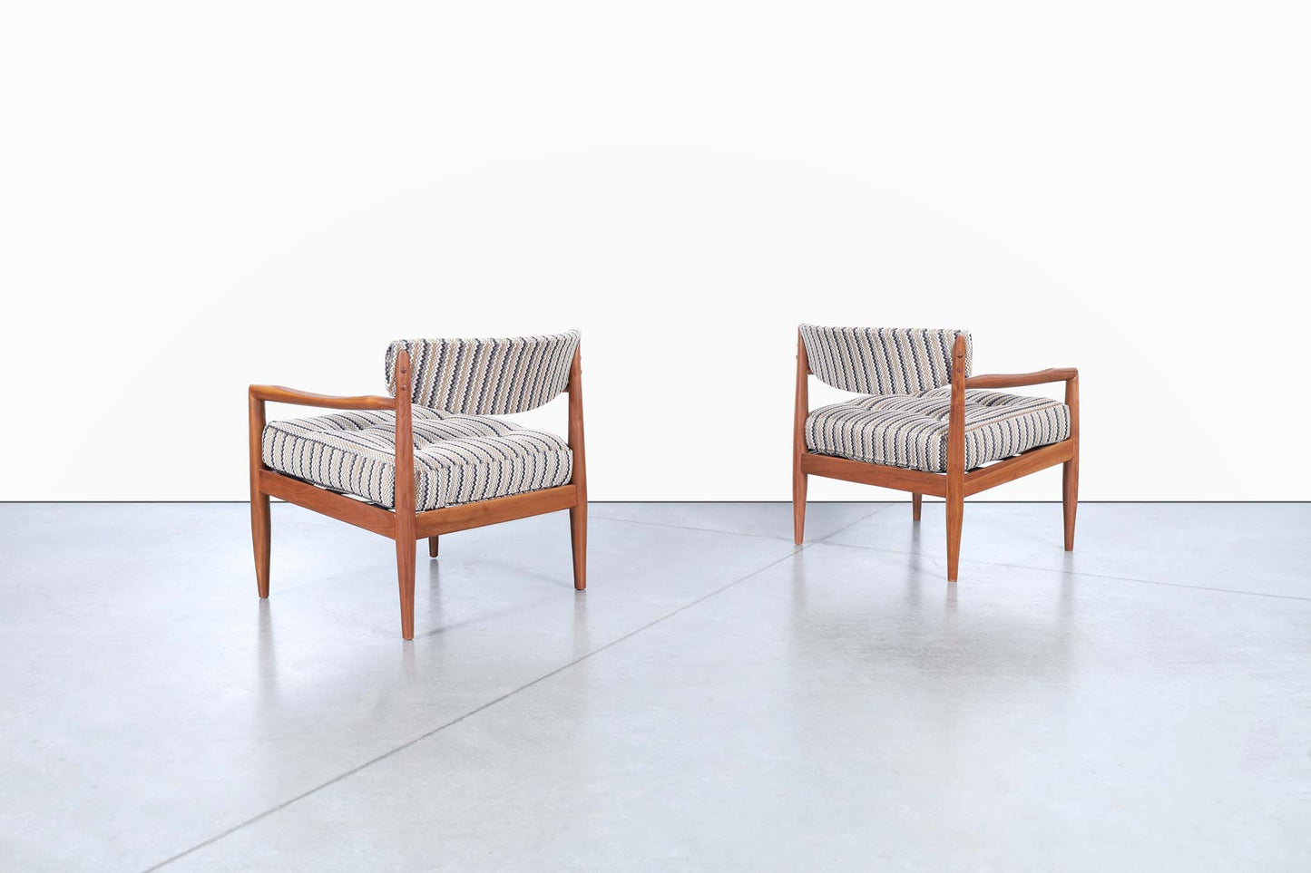 Mid-Century Walnut Lounge Chairs by Adrian Pearsall for Craft Associates