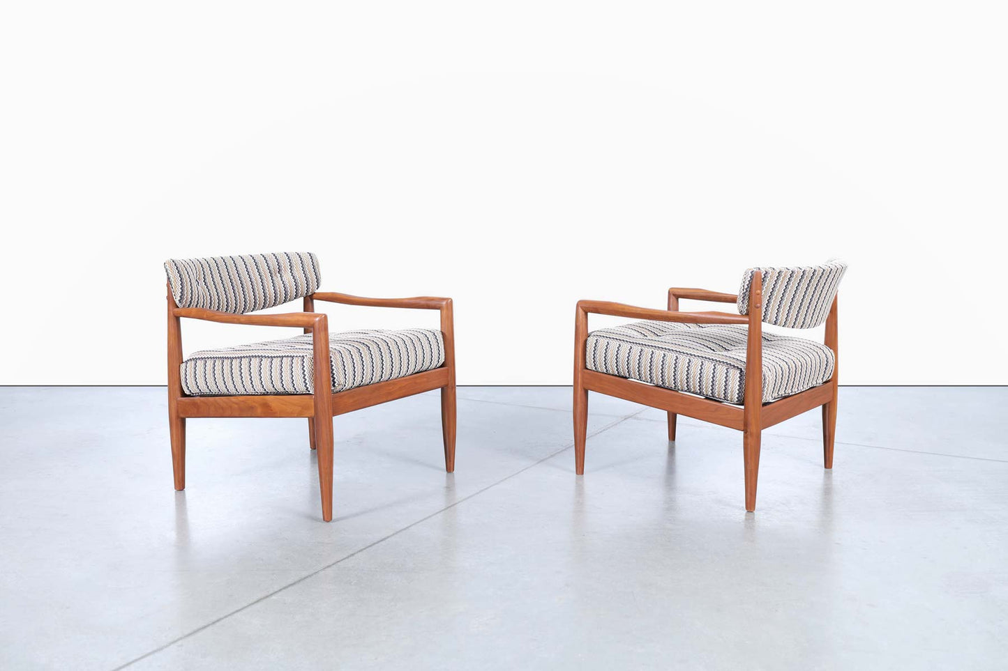 Mid-Century Walnut Lounge Chairs by Adrian Pearsall for Craft Associates