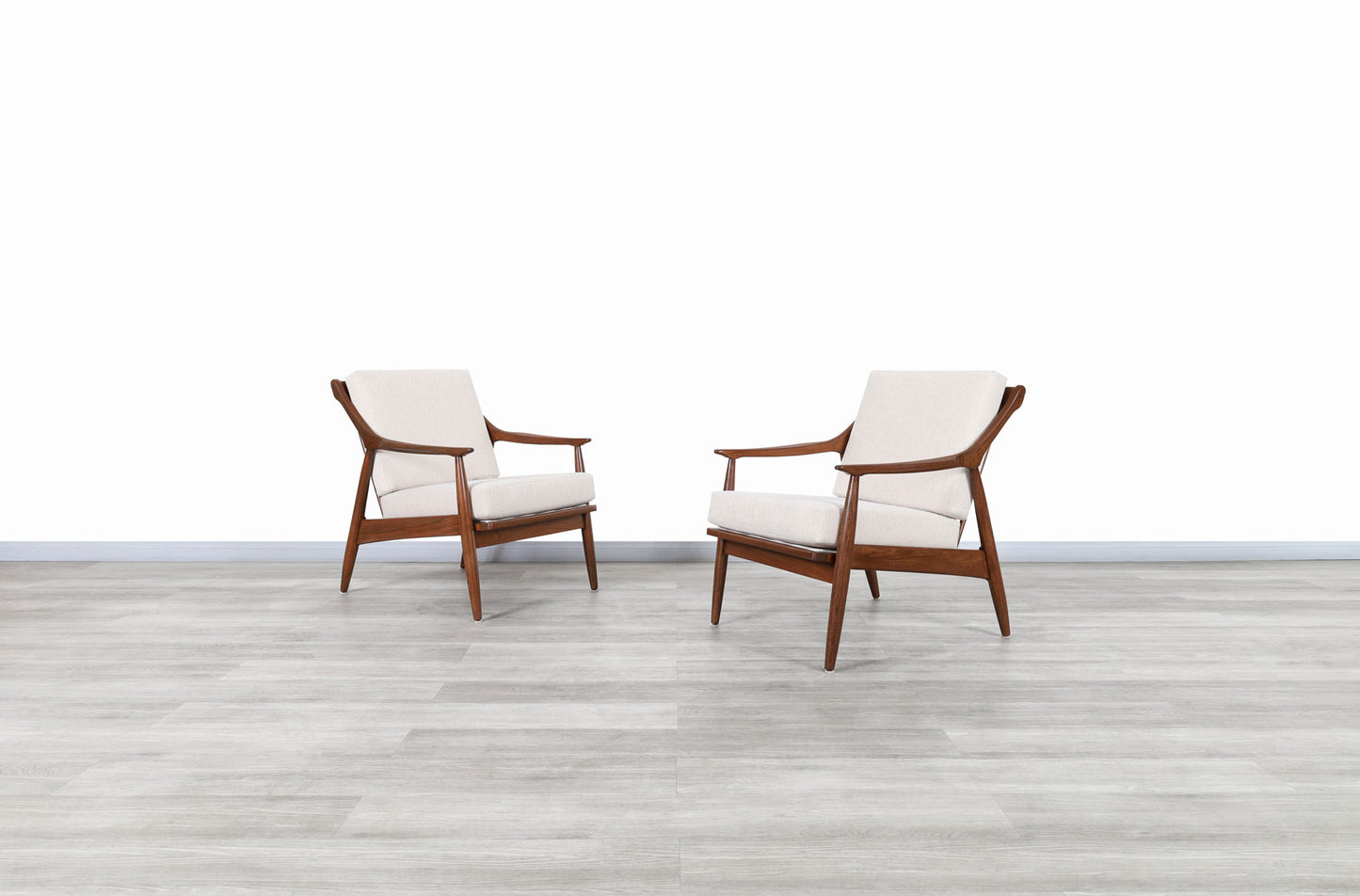 Mid-Century Walnut Lounge Chairs by Kurt Østervig for James Mobler