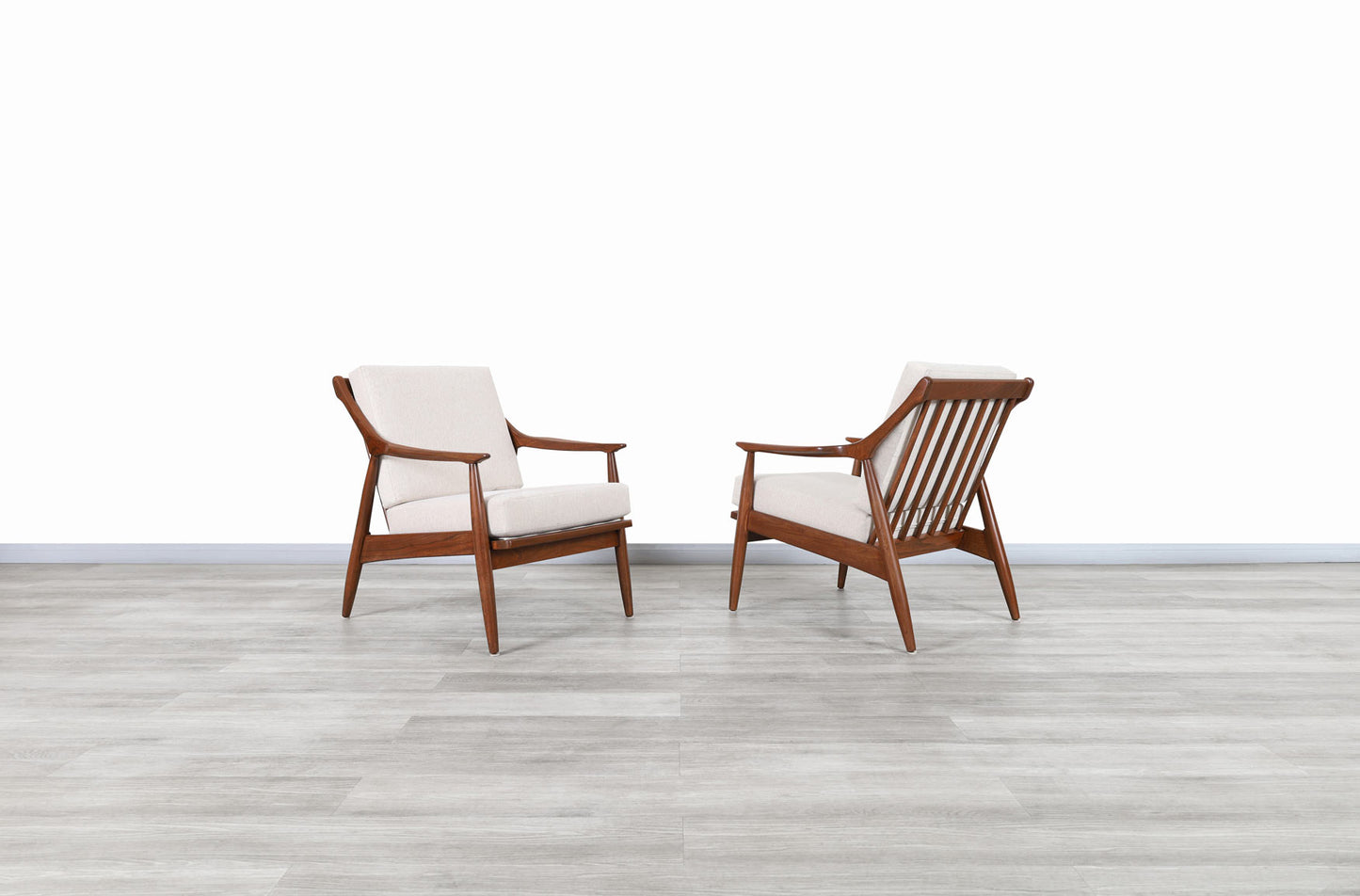 Mid-Century Walnut Lounge Chairs by Kurt Østervig for James Mobler