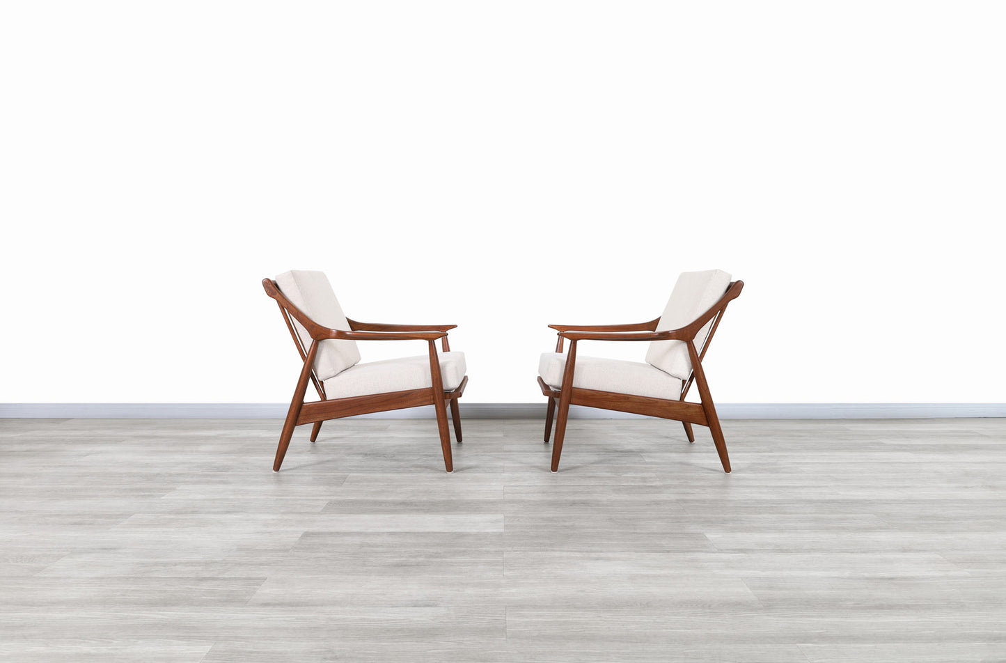 Mid-Century Walnut Lounge Chairs by Kurt Østervig for James Mobler