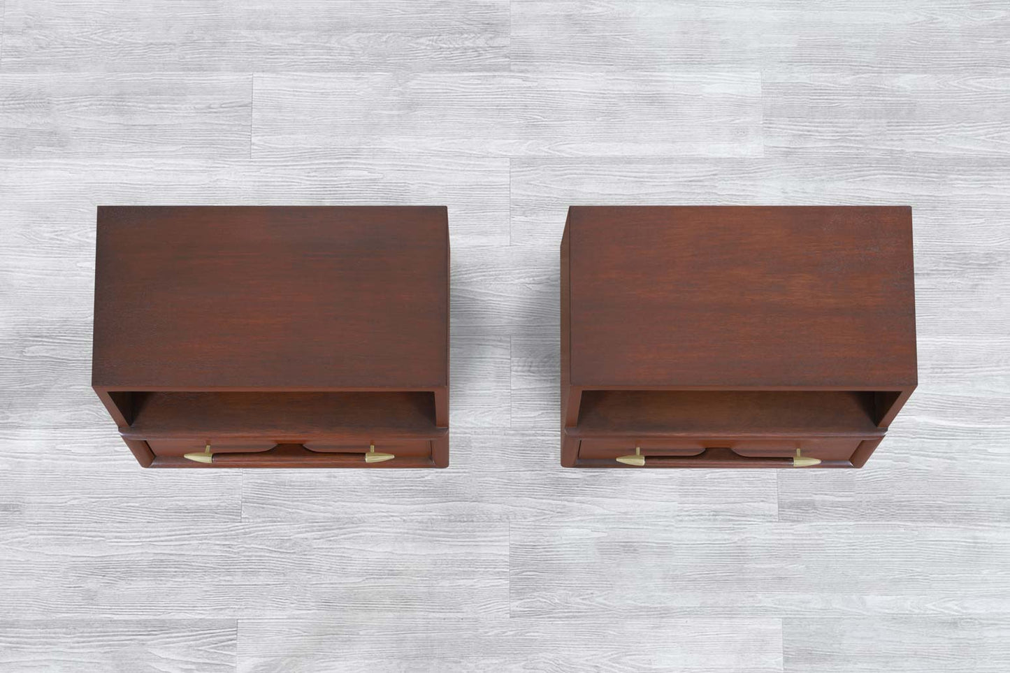 Mid-Century Walnut Nightstands by John Keal for Brown Saltman