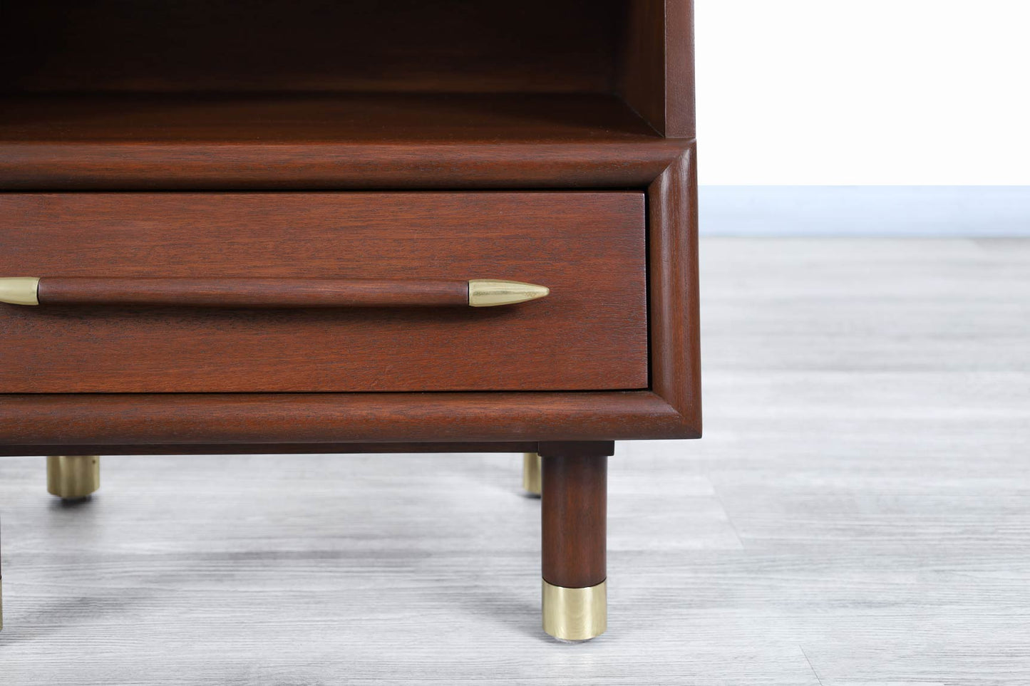 Mid-Century Walnut Nightstands by John Keal for Brown Saltman