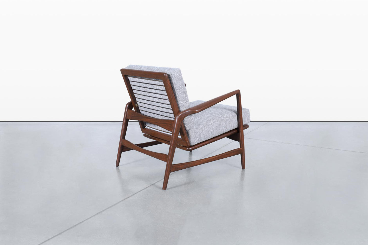 Mid-Century Walnut Reclining Lounge Chairs by Ib Kofod Larsen for Selig