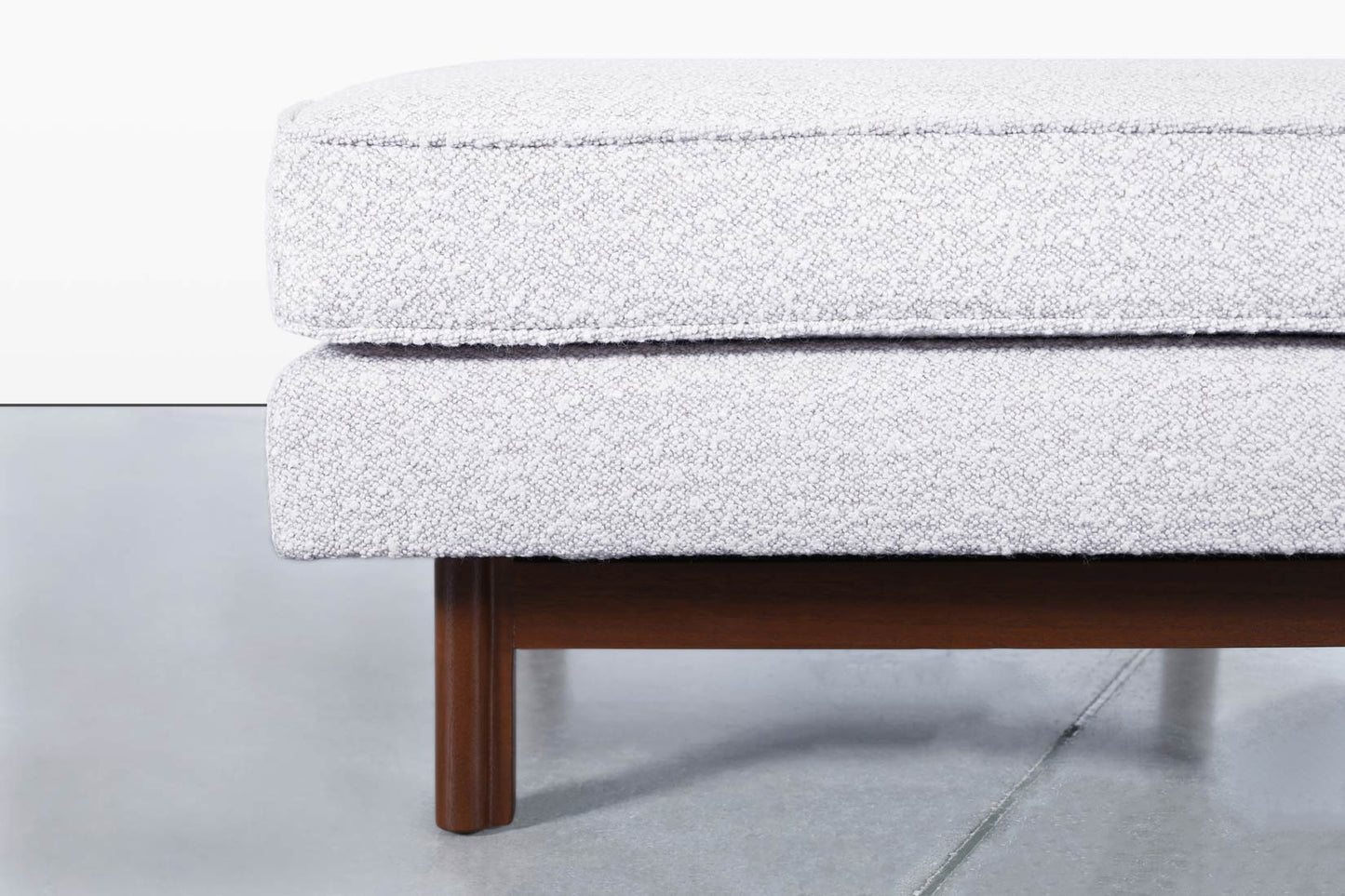 Mid-Century Walnut Sectional Sofa w/ Ottoman by Edward Wormley for Dunbar