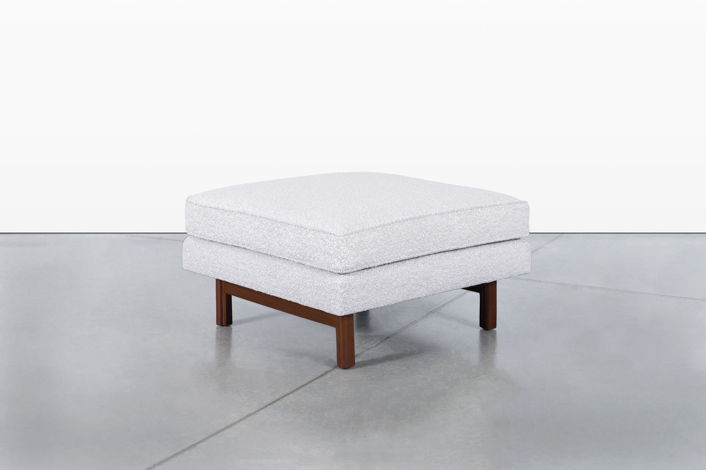 Mid-Century Walnut Sectional Sofa w/ Ottoman by Edward Wormley for Dunbar