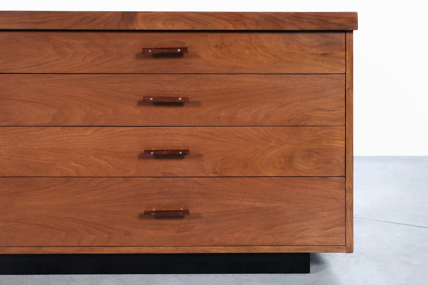 Milo Baughman Walnut Tambour Door Credenza for Glenn of California