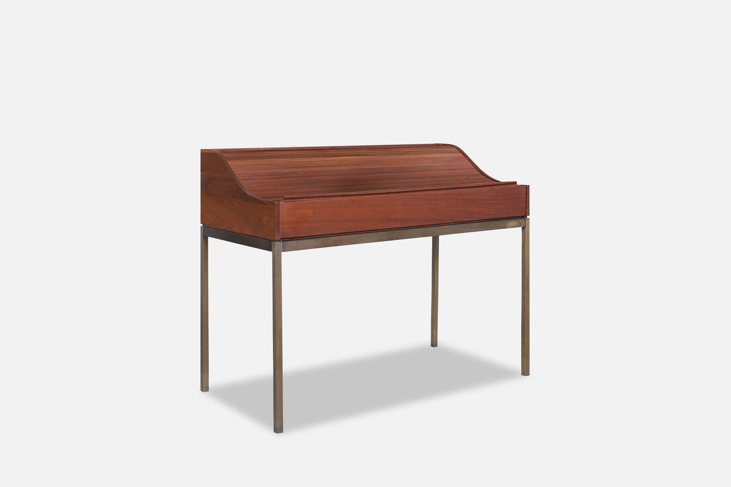 Mid-Century Walnut Roll-Top Desk by John Kapel for Glenn of California