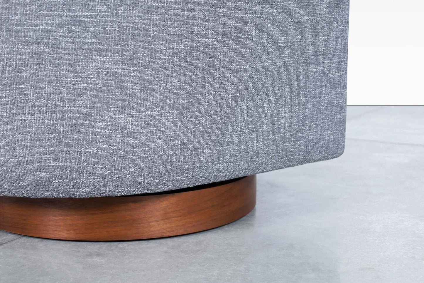 Mid-Century Walnut "Barrel" Swivel Lounge Chairs by Directional