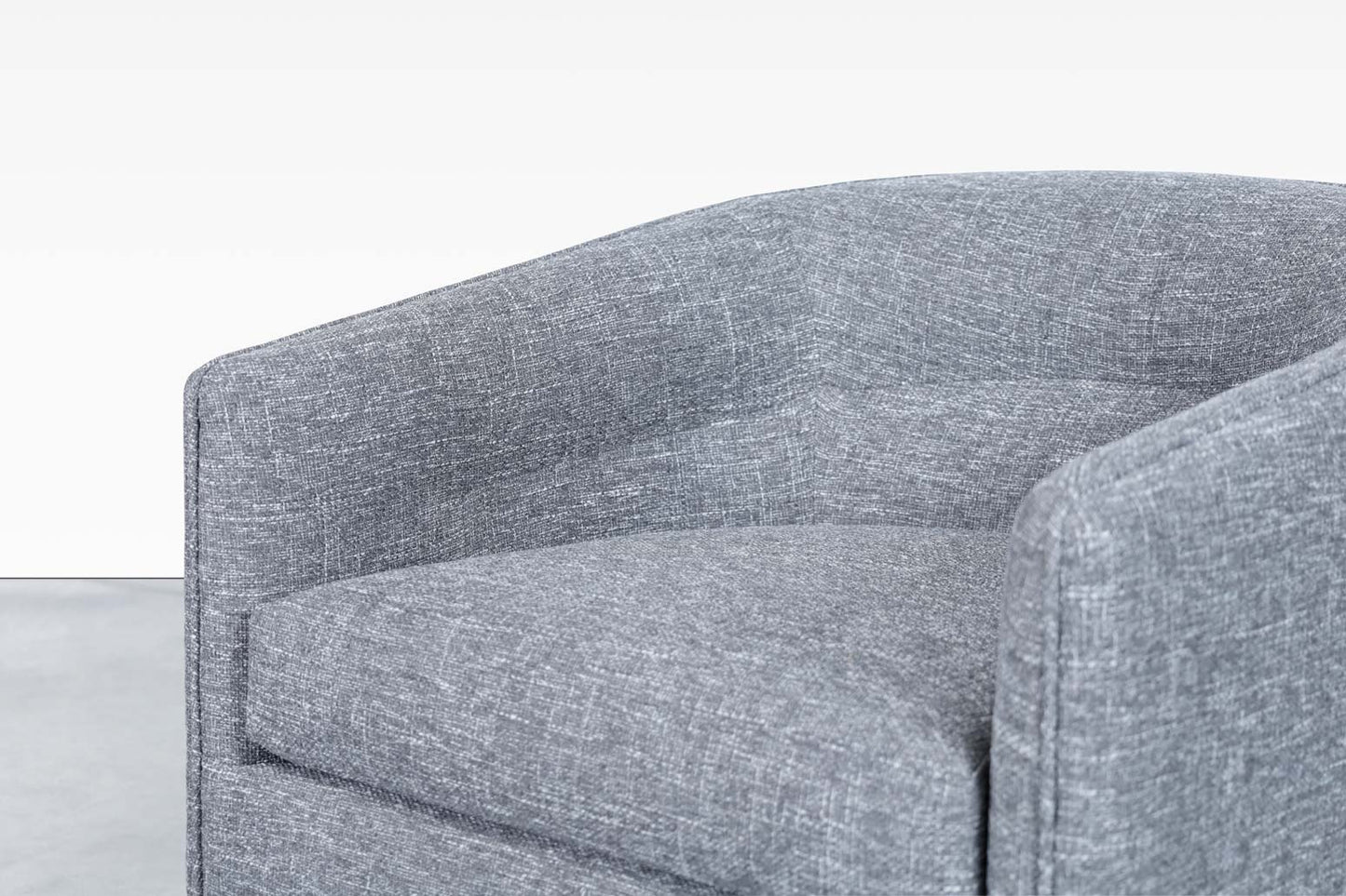 Mid-Century Walnut "Barrel" Swivel Lounge Chairs by Directional