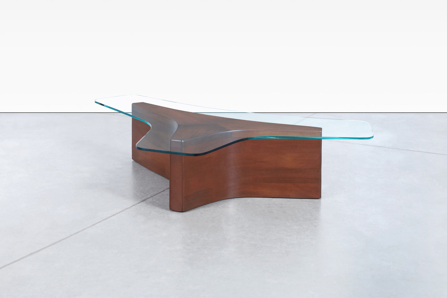 Mid-Century Walnut Biomorphic Coffee Table Attributed to Vladimir Kagan