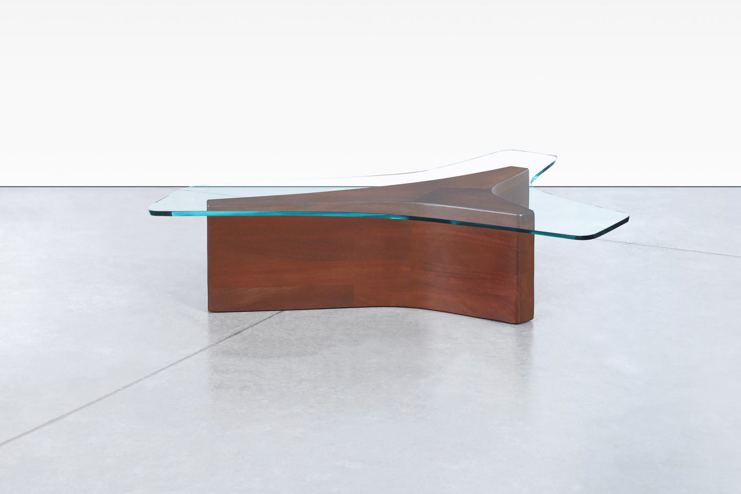 Mid-Century Walnut Biomorphic Coffee Table Attributed to Vladimir Kagan