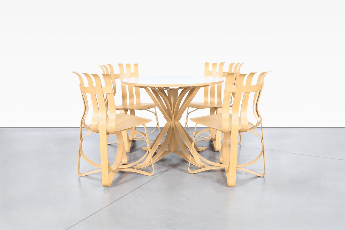 Mid-Century “Hat Trick” Dining Room Set by Frank Gehry for Knoll