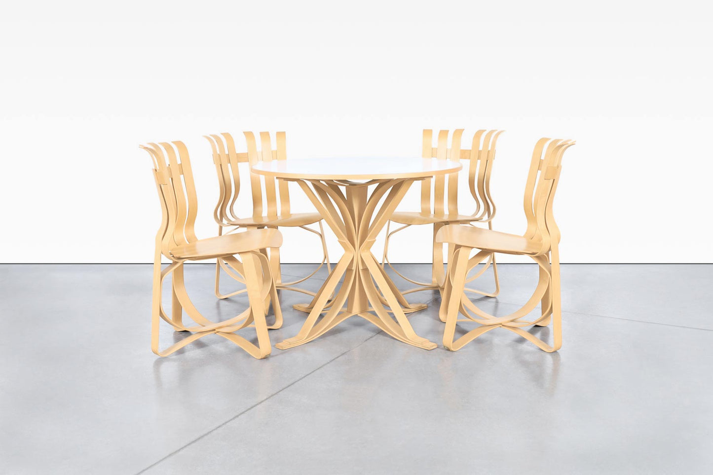 Mid-Century “Hat Trick” Dining Room Set by Frank Gehry for Knoll