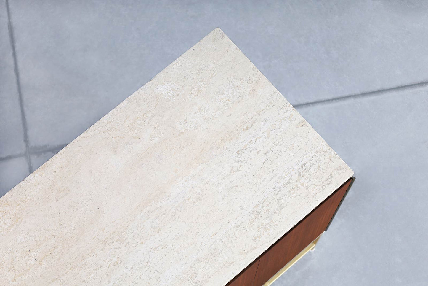 Mid-Century "Irwin Collection" Travertine Credenza by Paul McCobb