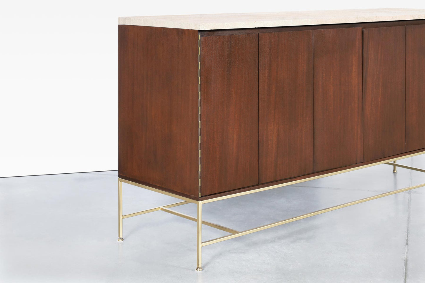 Mid-Century "Irwin Collection" Travertine Credenza by Paul McCobb