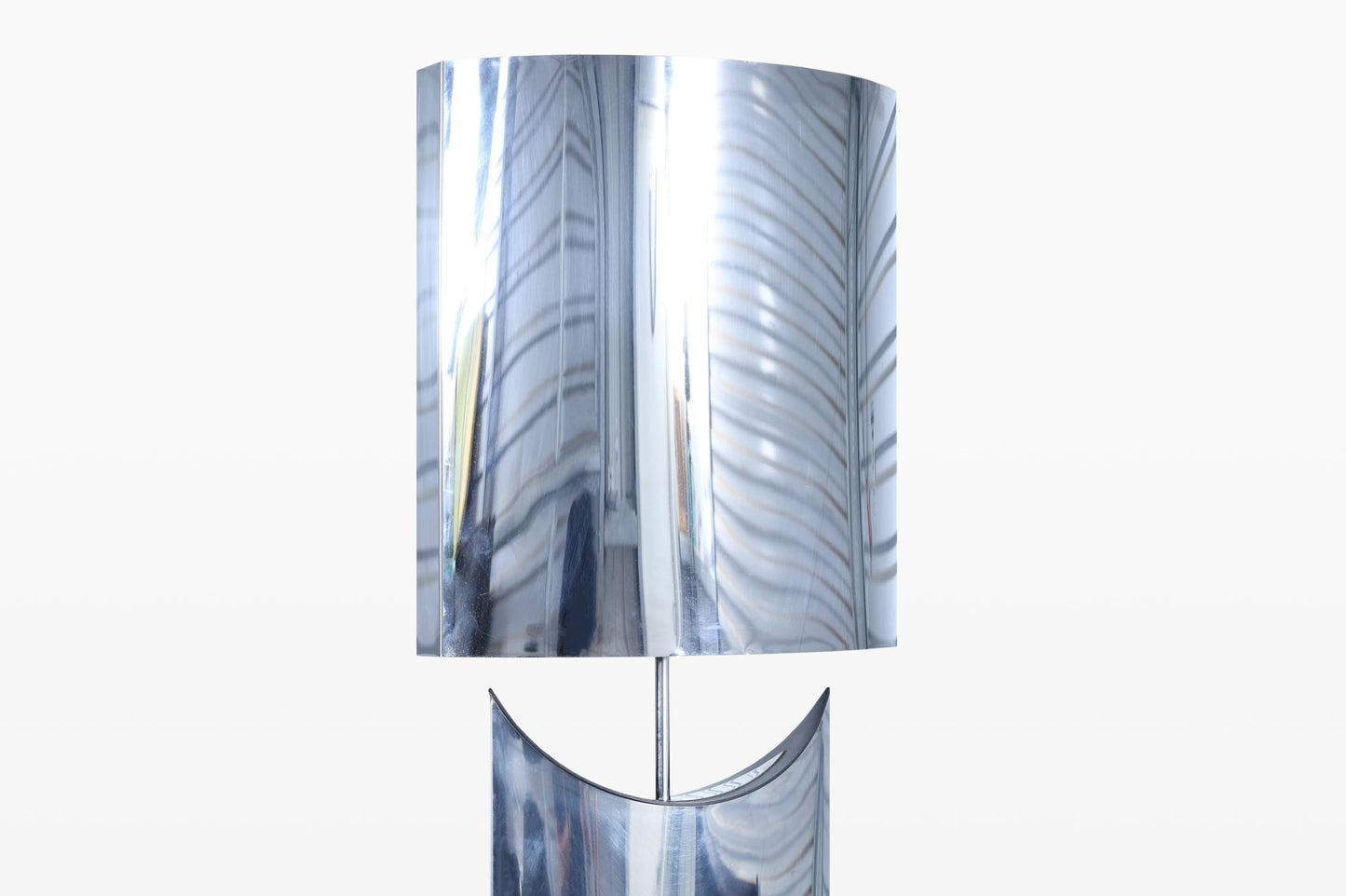 Mid-Century Oversized Chrome Lamp by Curtis Jere, Signed