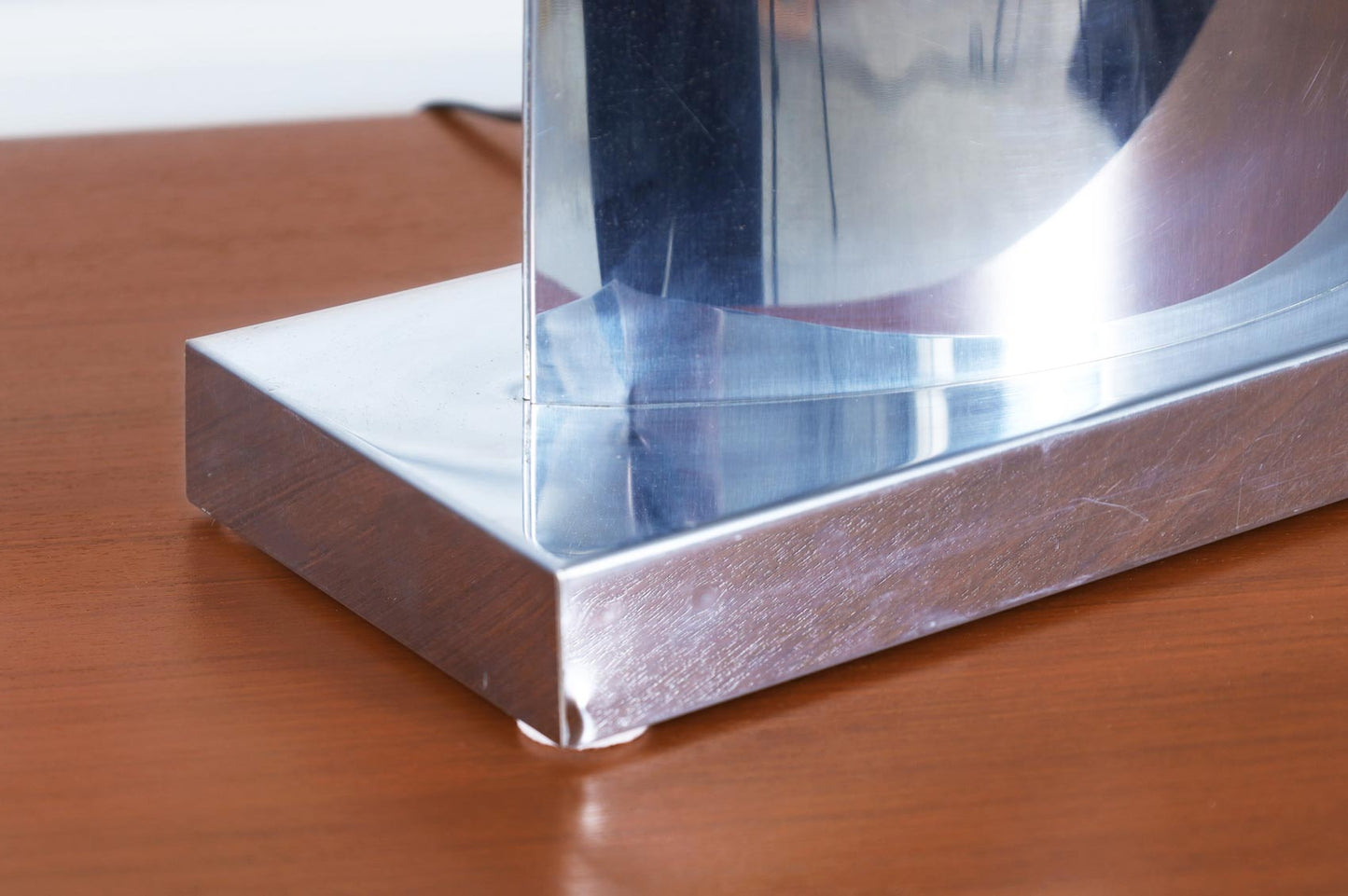 Mid-Century Oversized Chrome Lamp by Curtis Jere, Signed