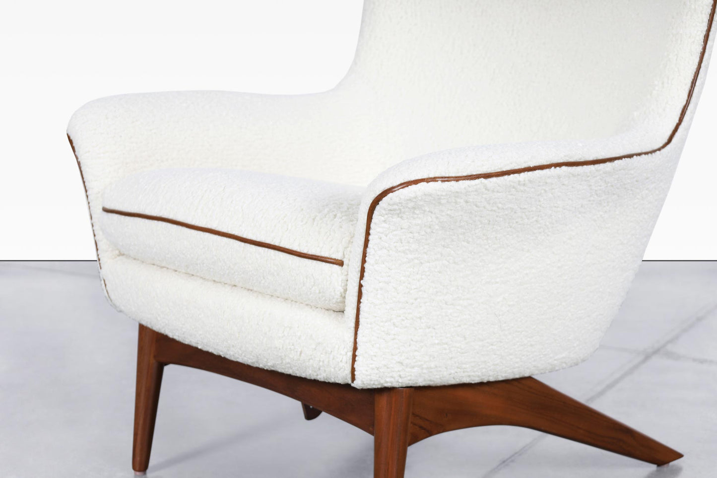 Mid-Century Reclining Lounge Chair and Ottoman by H.W. Klein for Bramin